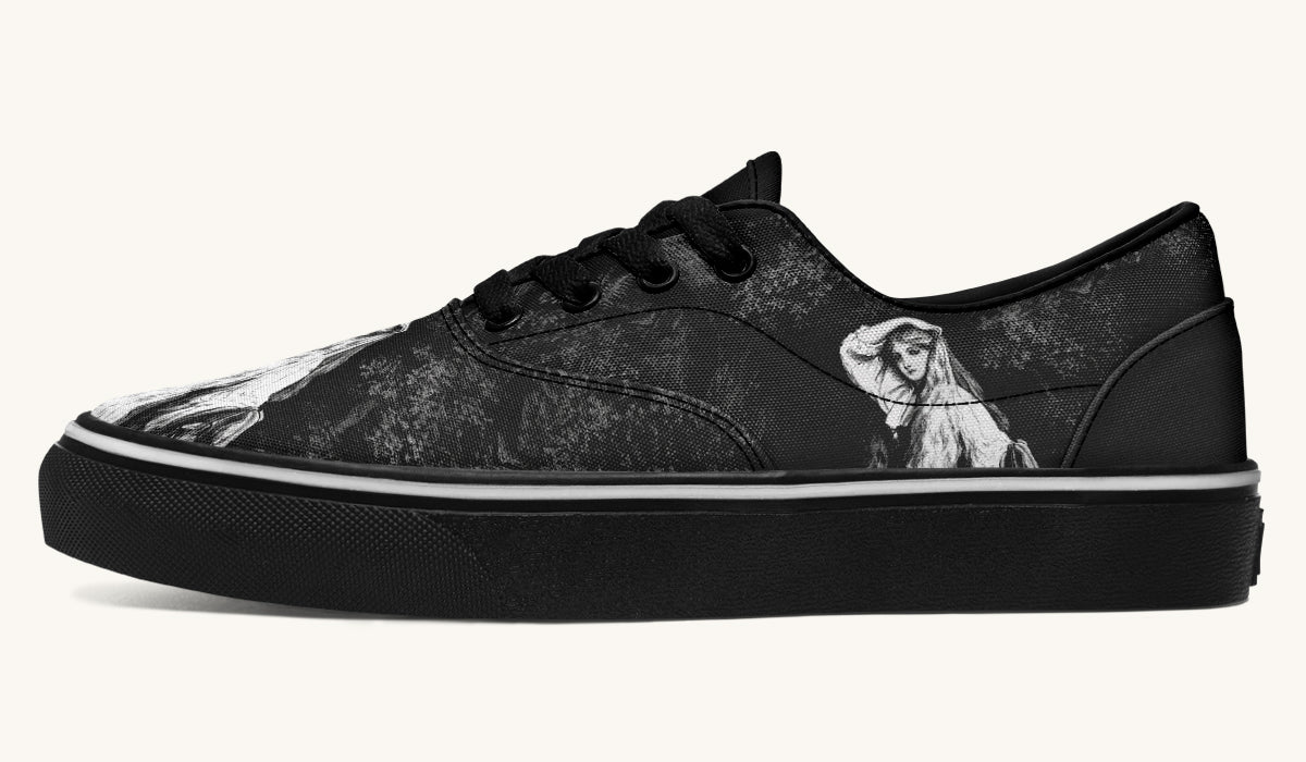 She Watched The Bones Sink Black Classic Shoes - Jaded Lament