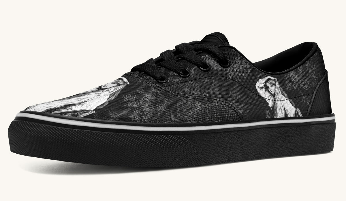 She Watched The Bones Sink Black Classic Shoes - Jaded Lament