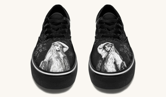 She Watched The Bones Sink Black Classic Shoes - Jaded Lament