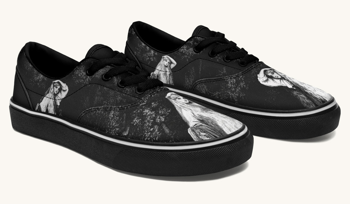 She Watched The Bones Sink Black Classic Shoes - Jaded Lament