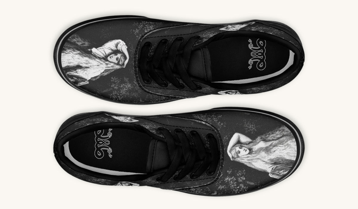 She Watched The Bones Sink Black Classic Shoes - Jaded Lament