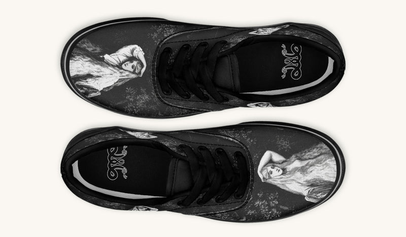 She Watched The Bones Sink Black Classic Shoes - Jaded Lament