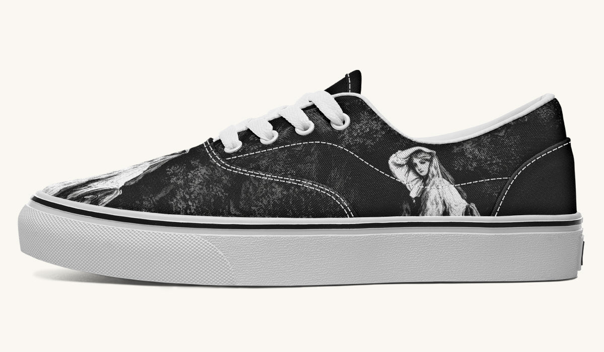 She Watched The Bones Sink Black Classic Shoes - Jaded Lament