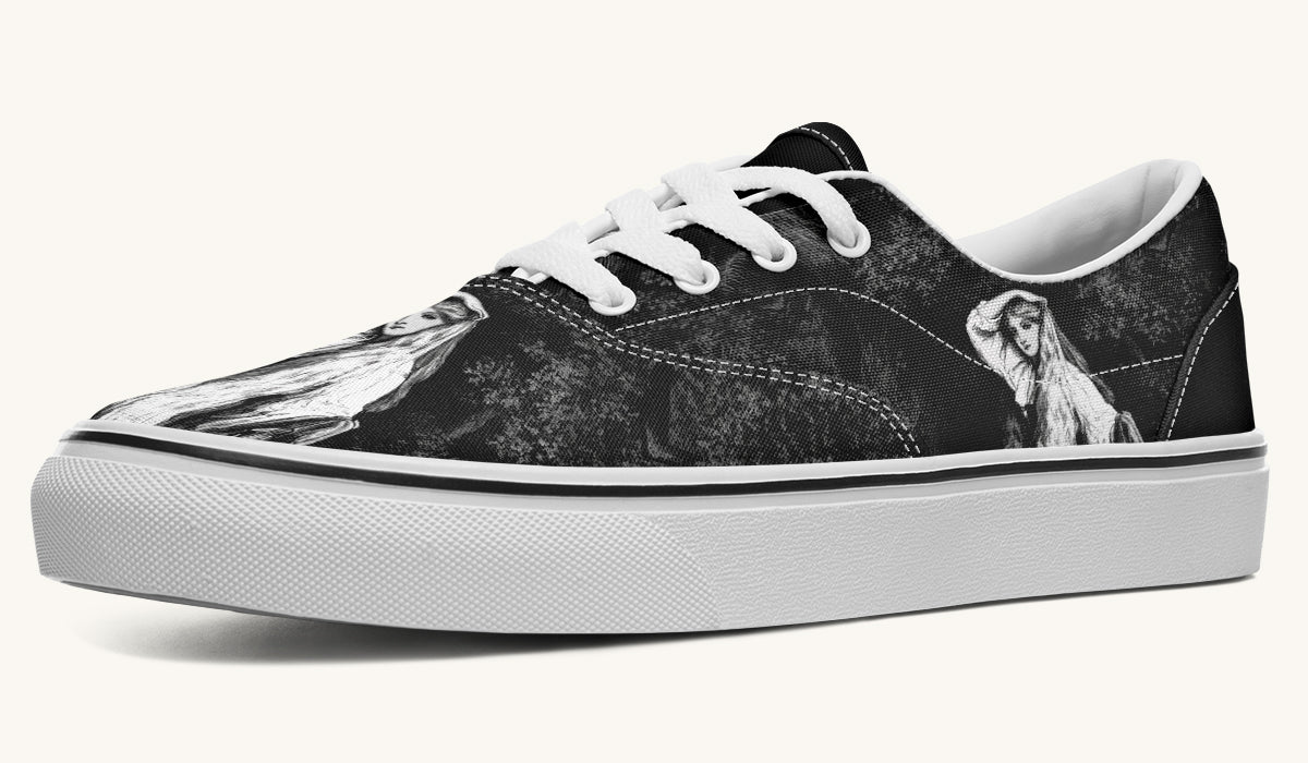 She Watched The Bones Sink Black Classic Shoes - Jaded Lament