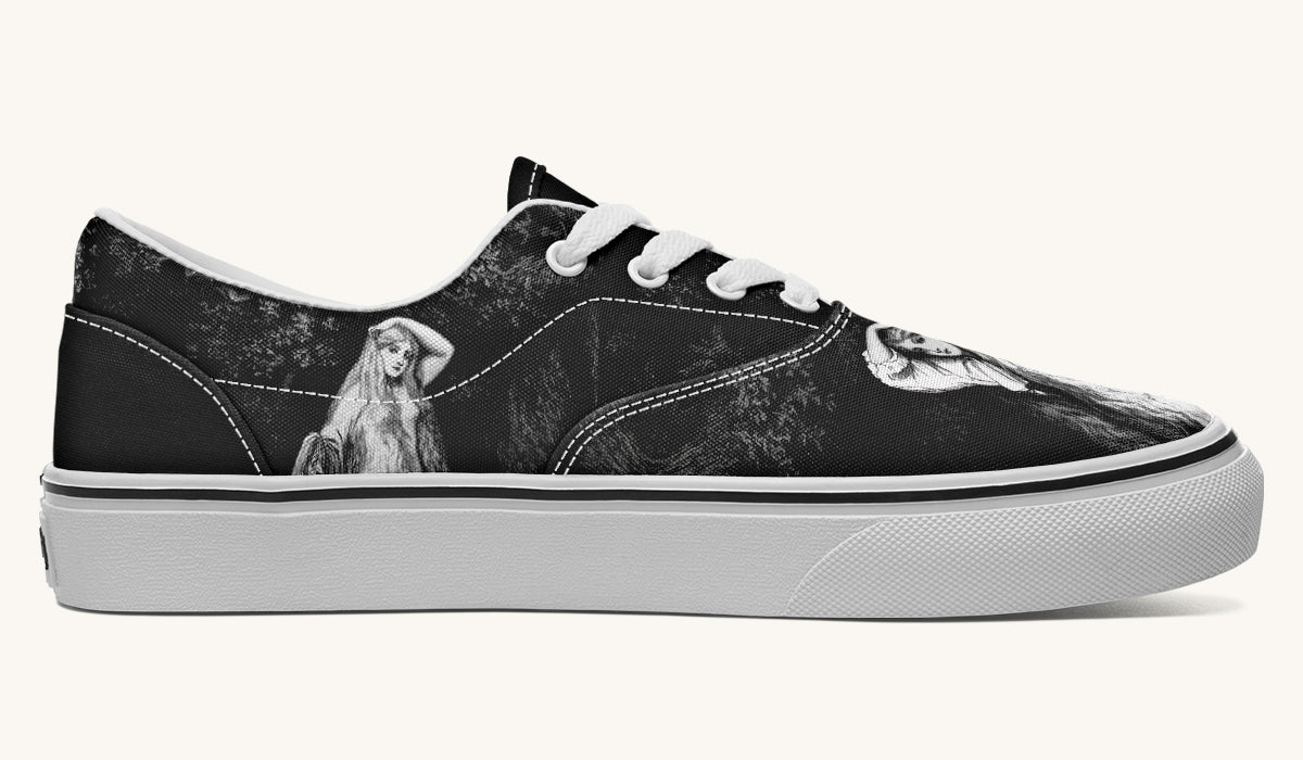 She Watched The Bones Sink Black Classic Shoes - Jaded Lament