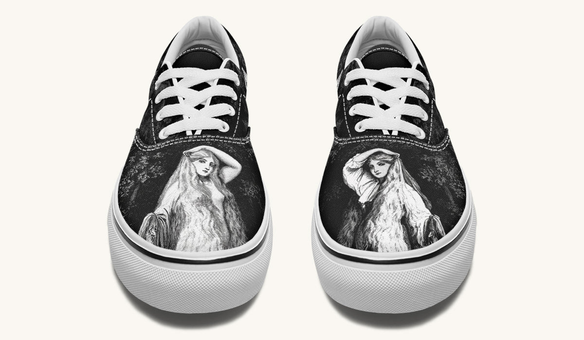 She Watched The Bones Sink Black Classic Shoes - Jaded Lament
