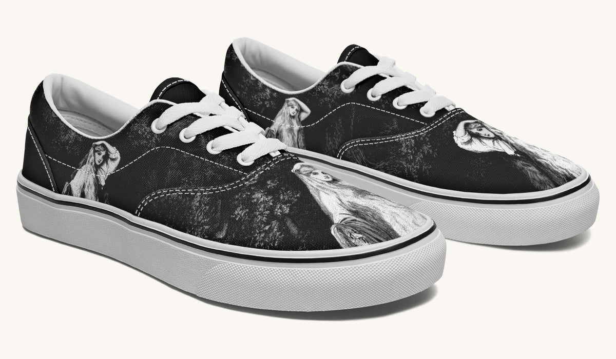She Watched The Bones Sink Black Classic Shoes - Jaded Lament