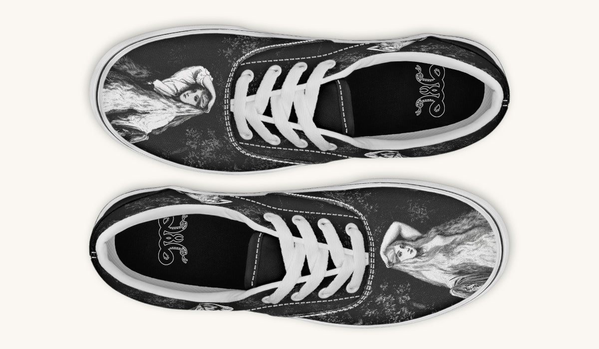 She Watched The Bones Sink Black Classic Shoes - Jaded Lament