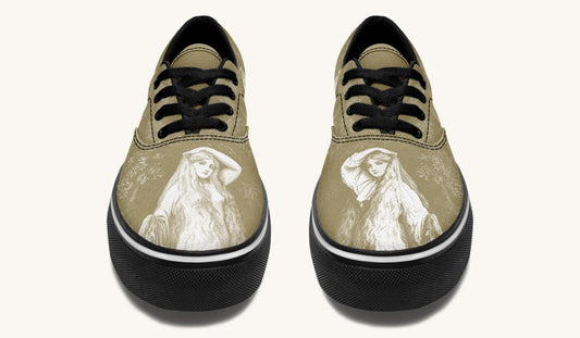 She Watched The Bones Sink Yellow Classic Shoes - Jaded Lament
