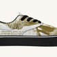 The Sloth Stays Brown White Classic Shoes - Jaded Lament