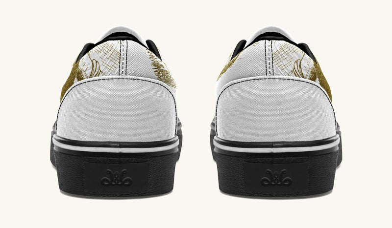 The Sloth Stays Brown White Classic Shoes - Jaded Lament