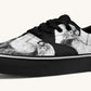 The Sloth Stays White Black Classic Shoes - Jaded Lament