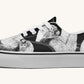 The Sloth Stays White Black Classic Shoes - Jaded Lament