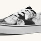 The Sloth Stays White Black Classic Shoes - Jaded Lament