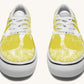 The Sloth Stays Yellow White Classic Shoes - Jaded Lament