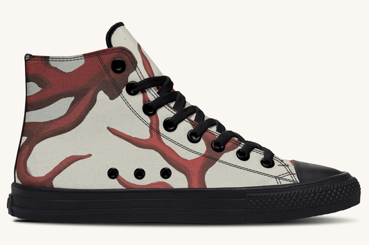 A Bloodroot Coral Sea Hightops - Jaded Lament
