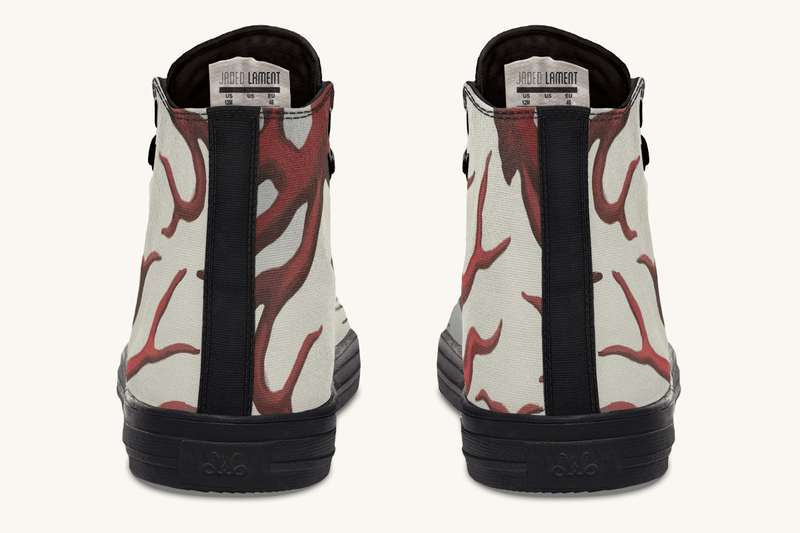 A Bloodroot Coral Sea Hightops - Jaded Lament