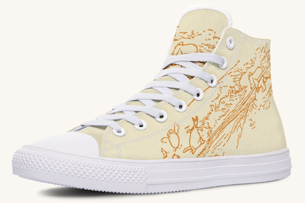 A Day With Friends Winnie the Pooh Hightops - Jaded Lament