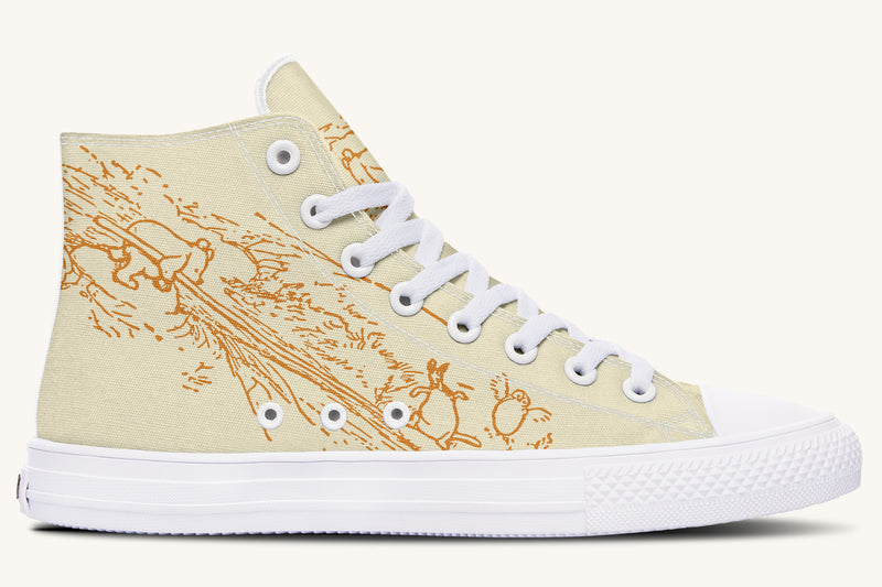 A Day With Friends Winnie the Pooh Hightops - Jaded Lament
