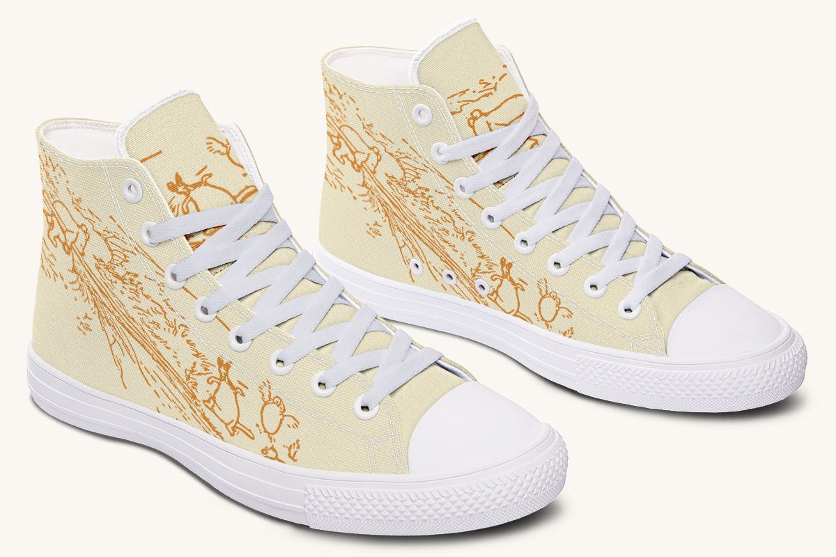 A Day With Friends Winnie the Pooh Hightops - Jaded Lament
