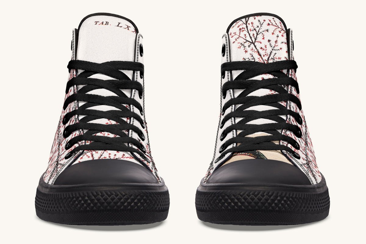 A Delicate Breath Red Hightops - Jaded Lament