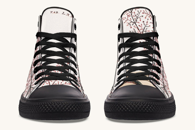 A Delicate Breath Red Hightops - Jaded Lament