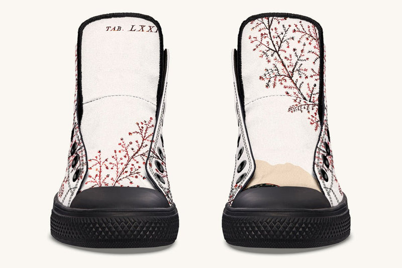 A Delicate Breath Red Hightops - Jaded Lament