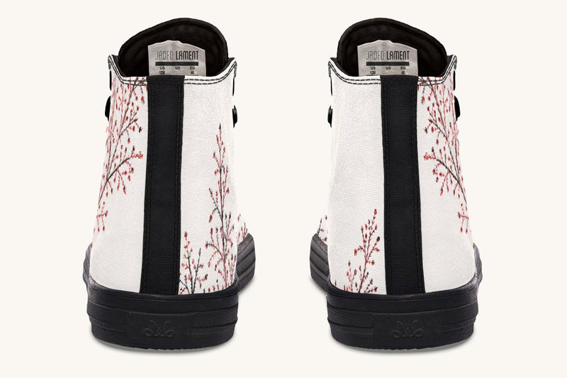 A Delicate Breath Red Hightops - Jaded Lament