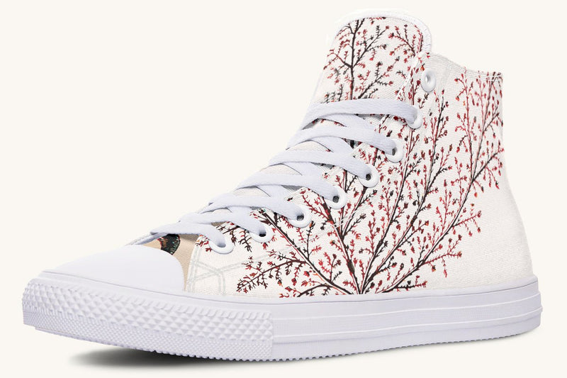 A Delicate Breath Red Hightops - Jaded Lament