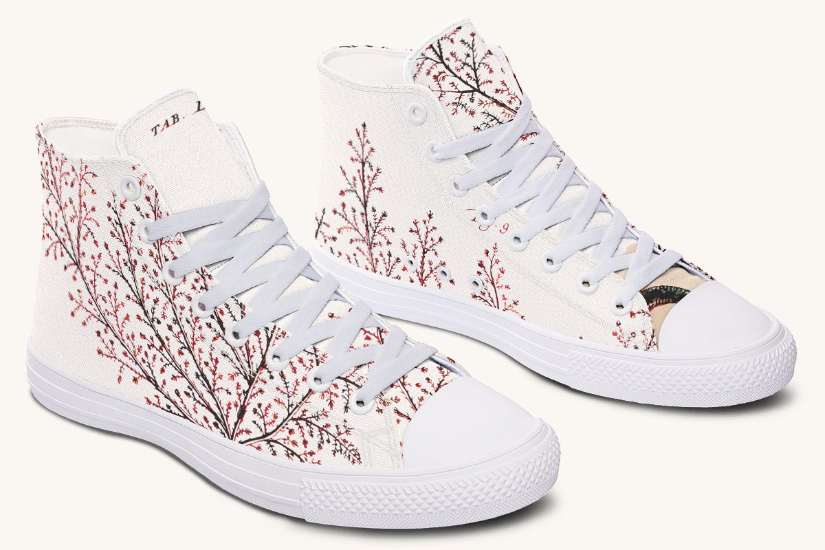 A Delicate Breath Red Hightops - Jaded Lament