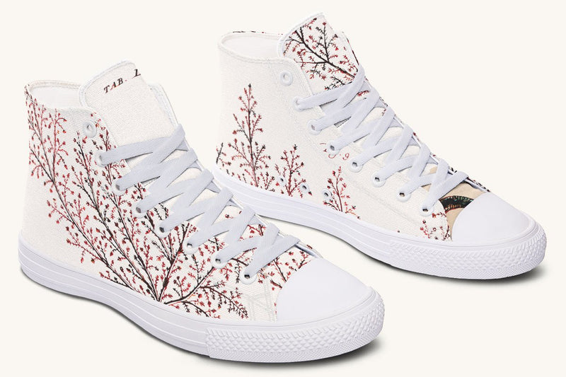 A Delicate Breath Red Hightops - Jaded Lament