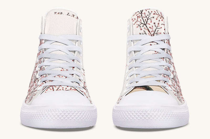 A Delicate Breath Red Hightops - Jaded Lament