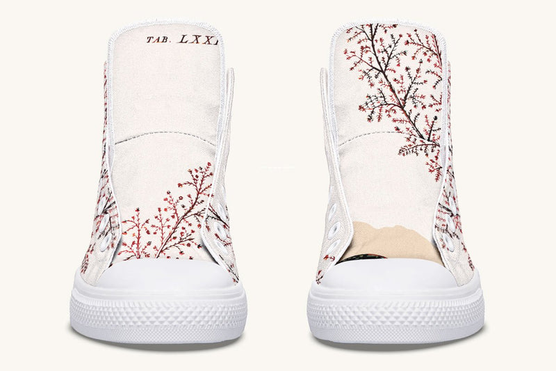 A Delicate Breath Red Hightops - Jaded Lament