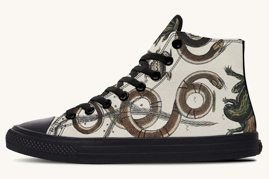 An Arrangement of Frogs and Snakes Hightops - Jaded Lament