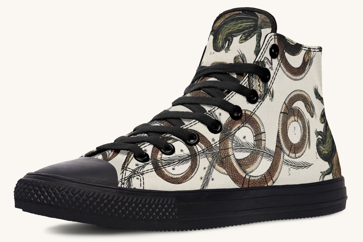 An Arrangement of Frogs and Snakes Hightops - Jaded Lament