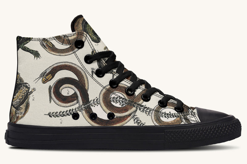 An Arrangement of Frogs and Snakes Hightops - Jaded Lament