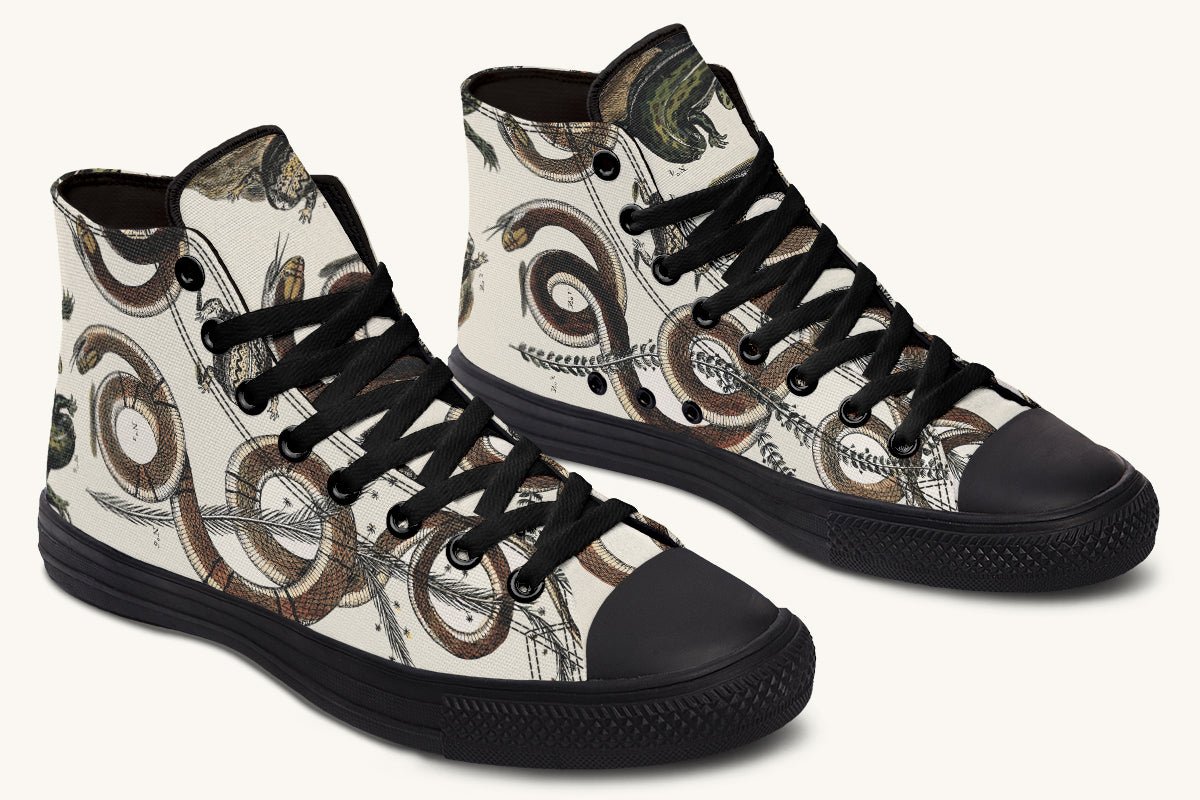 An Arrangement of Frogs and Snakes Hightops - Jaded Lament