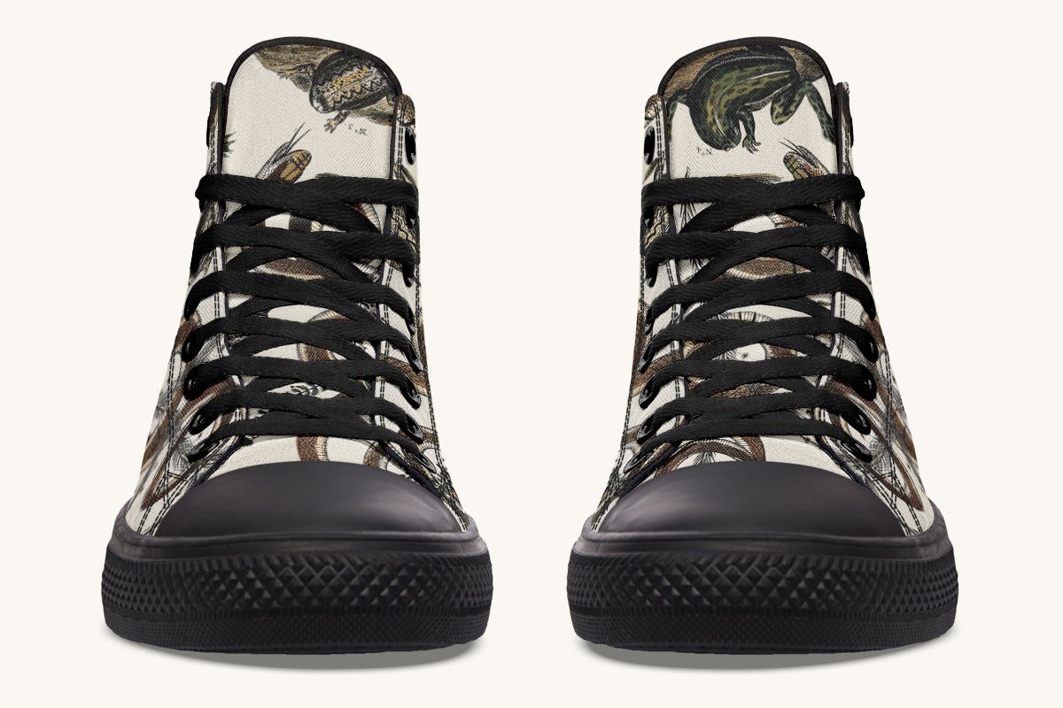 An Arrangement of Frogs and Snakes Hightops - Jaded Lament