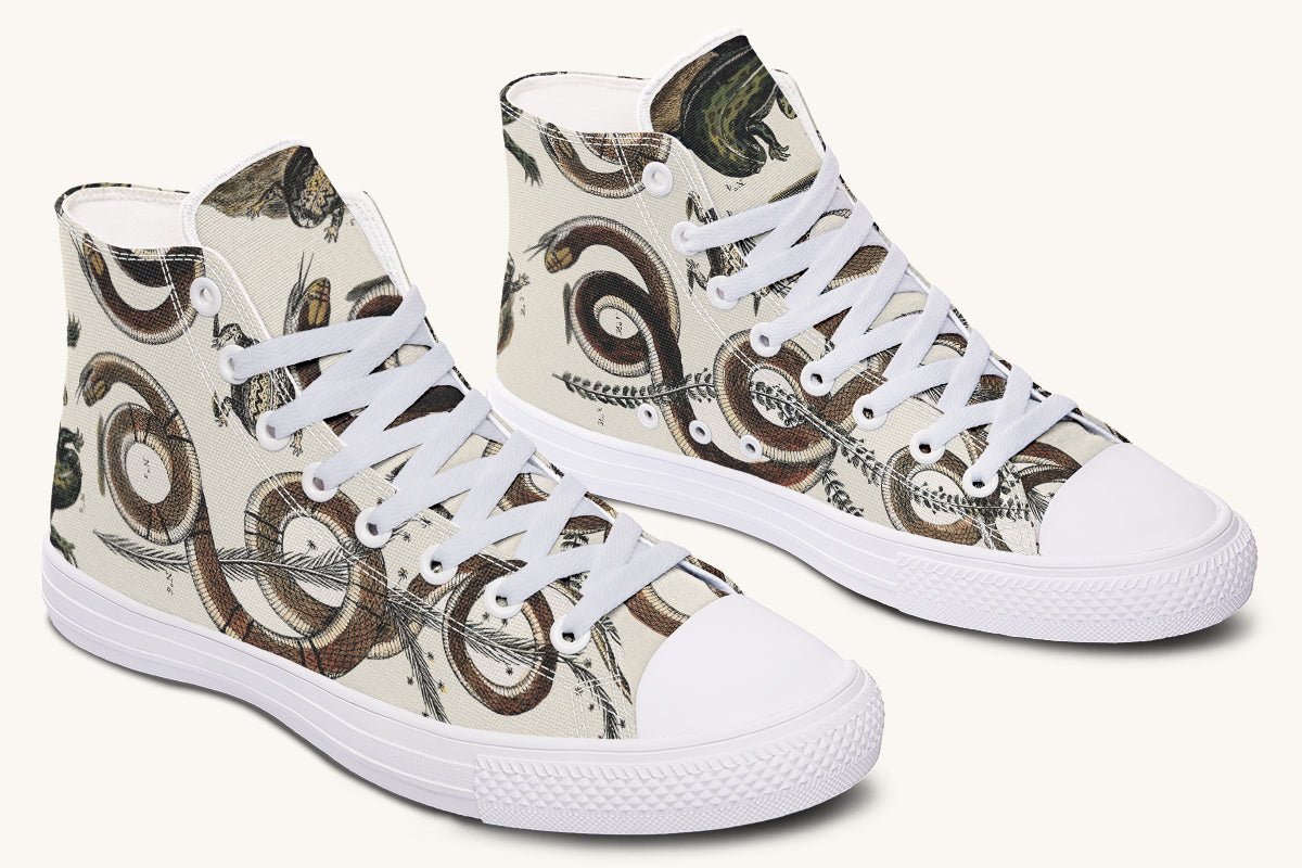 An Arrangement of Frogs and Snakes Hightops - Jaded Lament