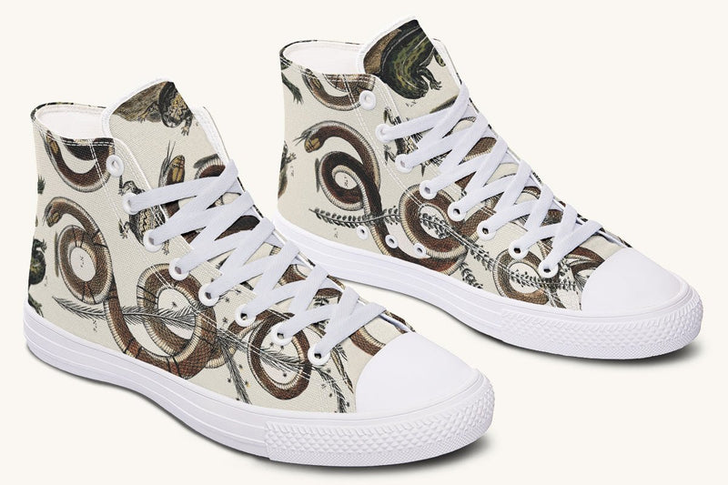 An Arrangement of Frogs and Snakes Hightops - Jaded Lament