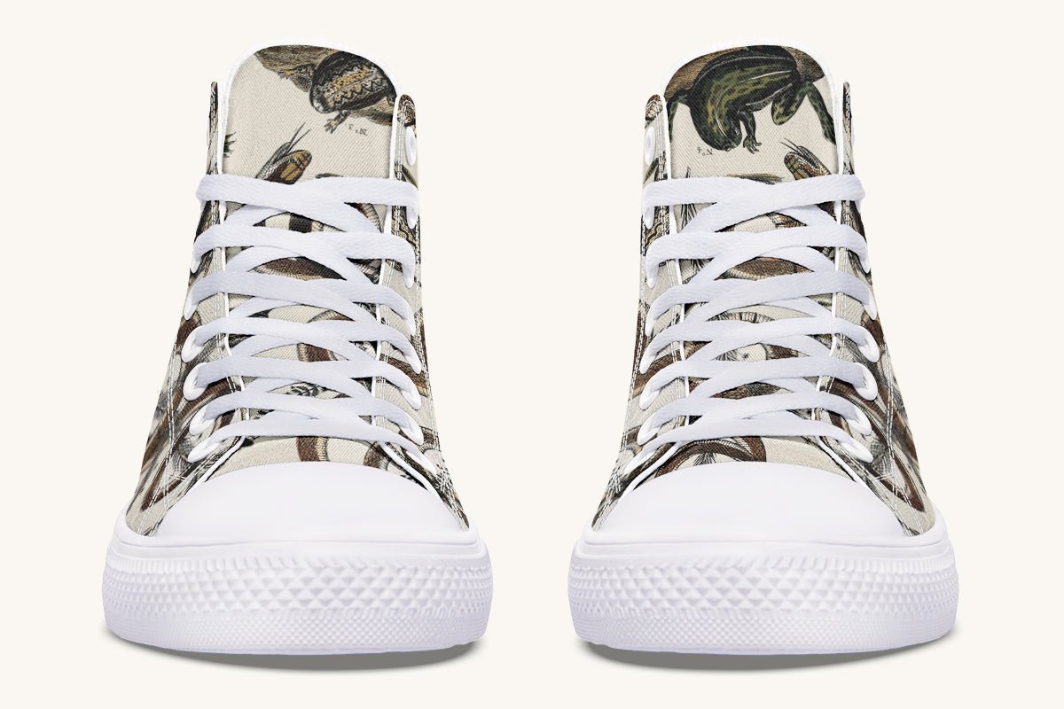 An Arrangement of Frogs and Snakes Hightops - Jaded Lament