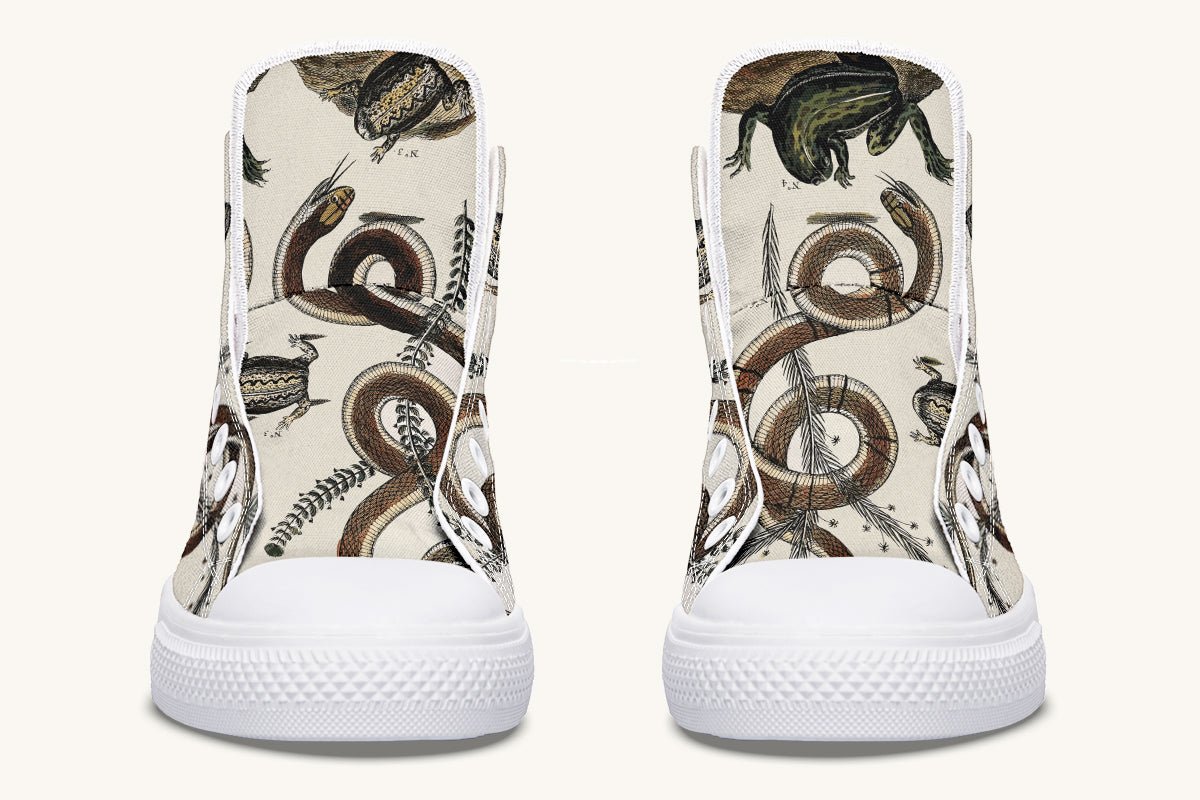 An Arrangement of Frogs and Snakes Hightops - Jaded Lament