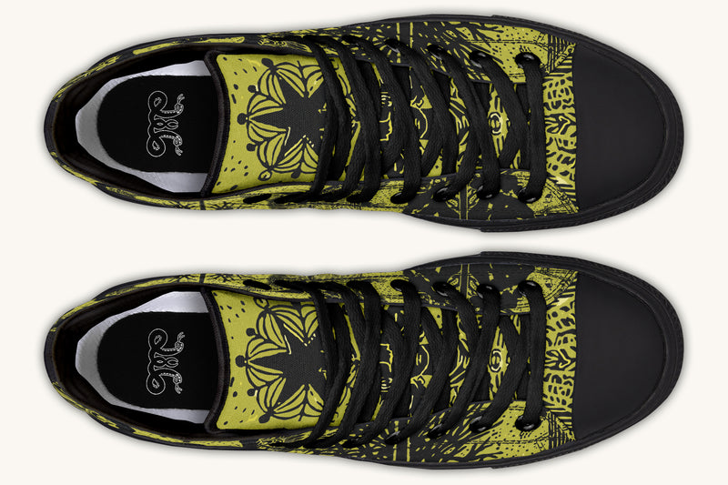 Call Upon the Star Gold Black Hightops - Jaded Lament