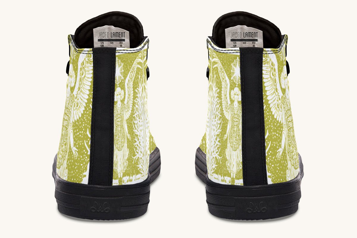 Call Upon the Star White + Moss Gold Hightops - Jaded Lament