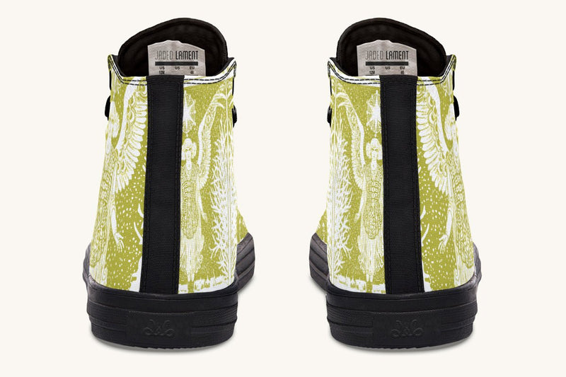 Call Upon the Star White + Moss Gold Hightops - Jaded Lament