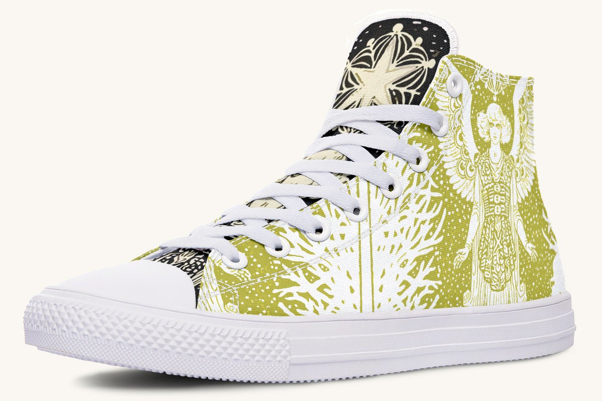 Call Upon the Star White + Moss Gold Hightops - Jaded Lament