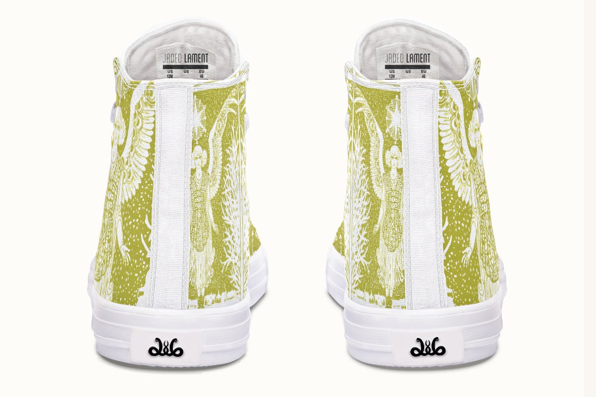 Call Upon the Star White + Moss Gold Hightops - Jaded Lament