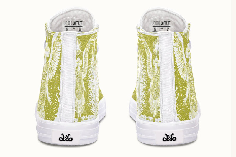 Call Upon the Star White + Moss Gold Hightops - Jaded Lament