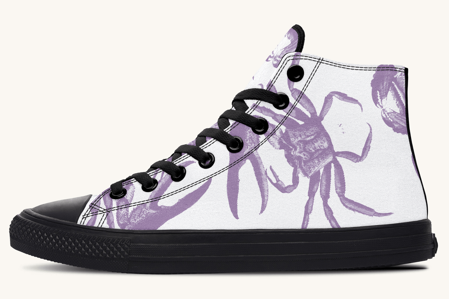 Crawl The Sea of Stars White and Purple Hightops - Jaded Lament