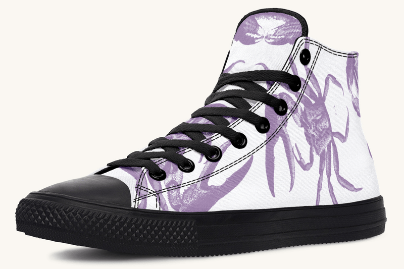 Crawl The Sea of Stars White and Purple Hightops - Jaded Lament